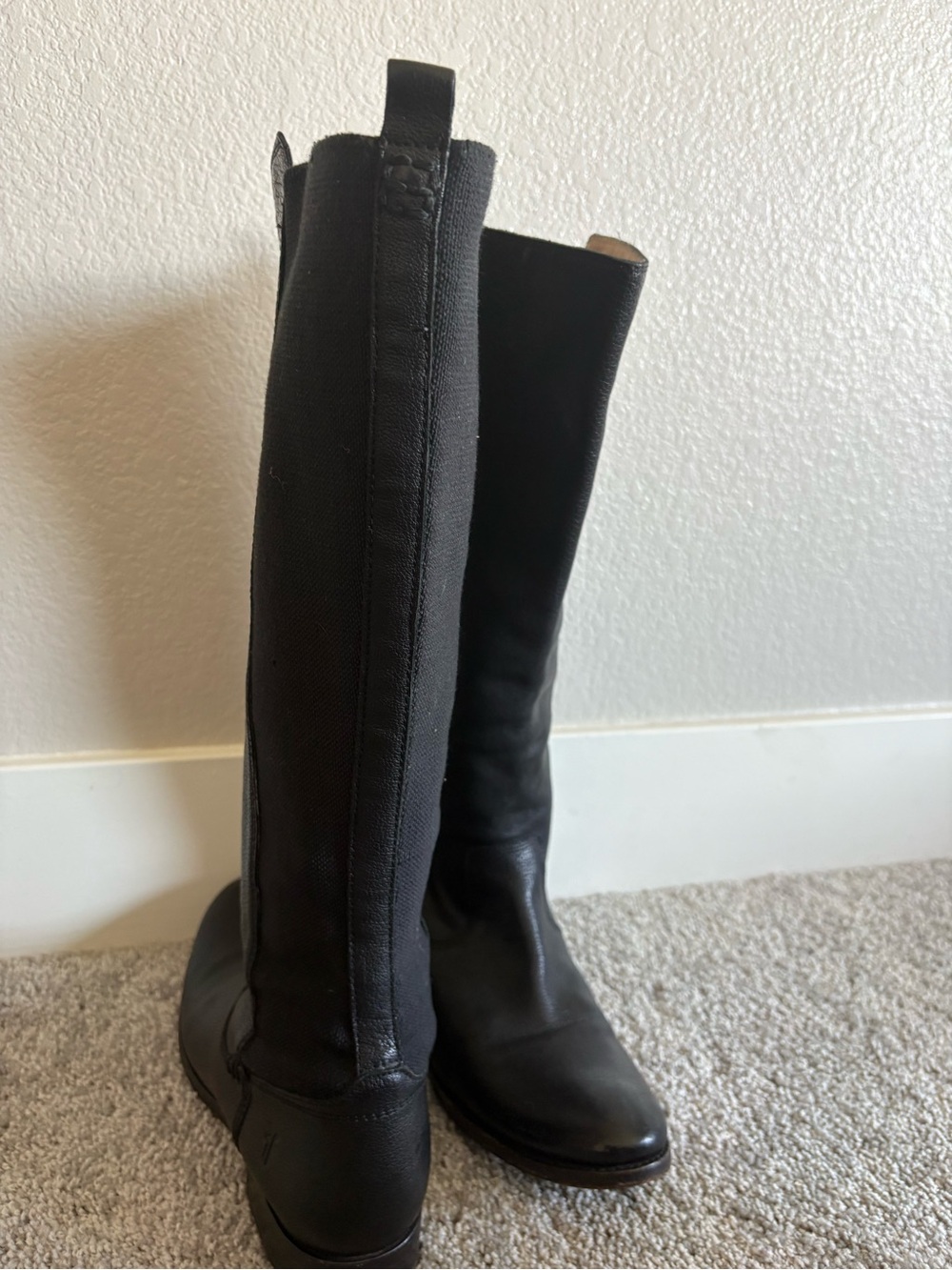 Frye Molly Black Leather Riding Boots size 8 - Picture 7 of 10